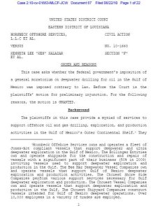 page olf of Judge Maetin Feldman's June 22 2010 decision