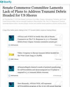 Storify summary of 3-11 Tsunami Debris Hearing Tweets