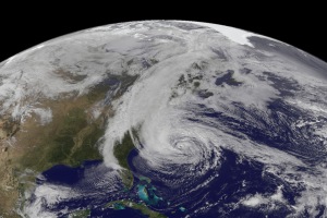 NASA image of Hurricane Sandy